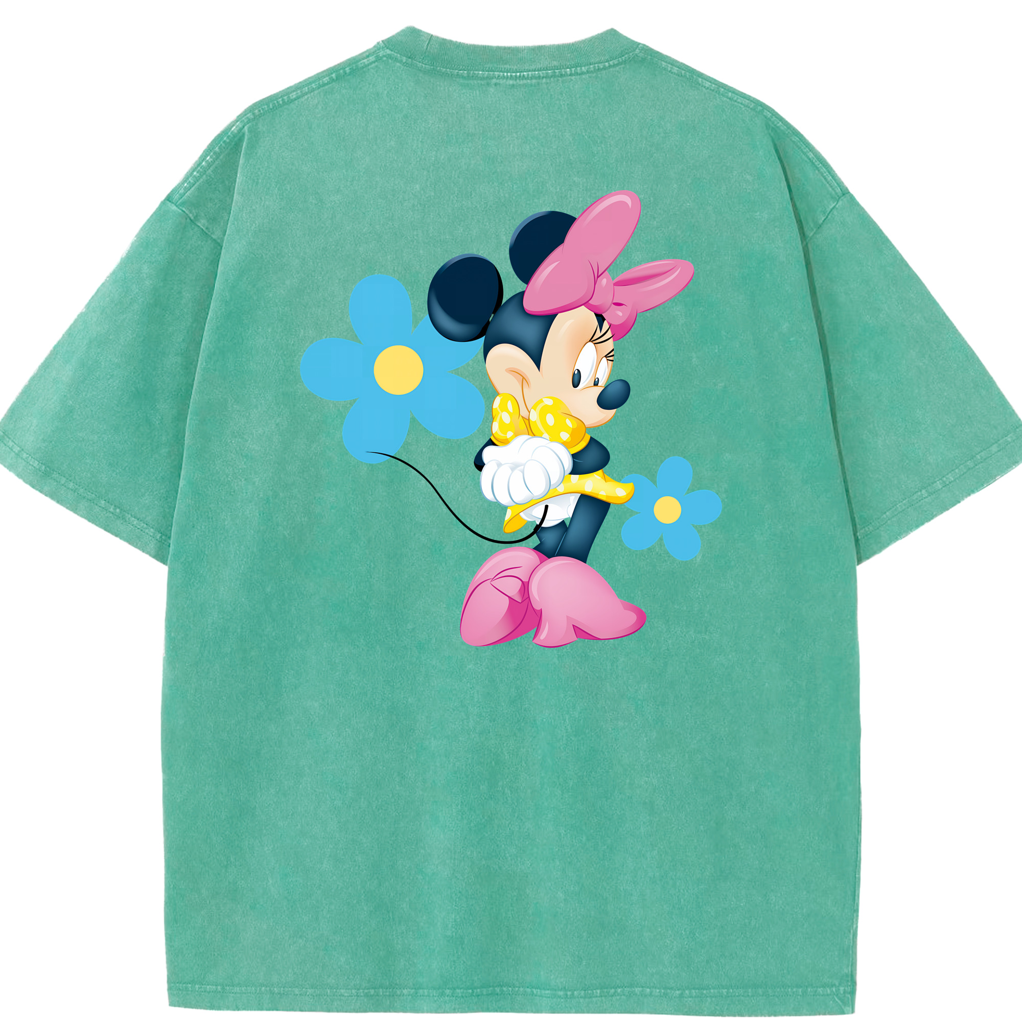 （画像用） ミッキーマウス Mickey Mouse 綿100% ヴィンテージ風 半袖Tシャツ（背面プリント）